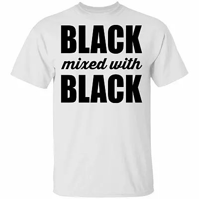 Black Mixed with Black T-Shirt, White, Unisex T-Shirt
