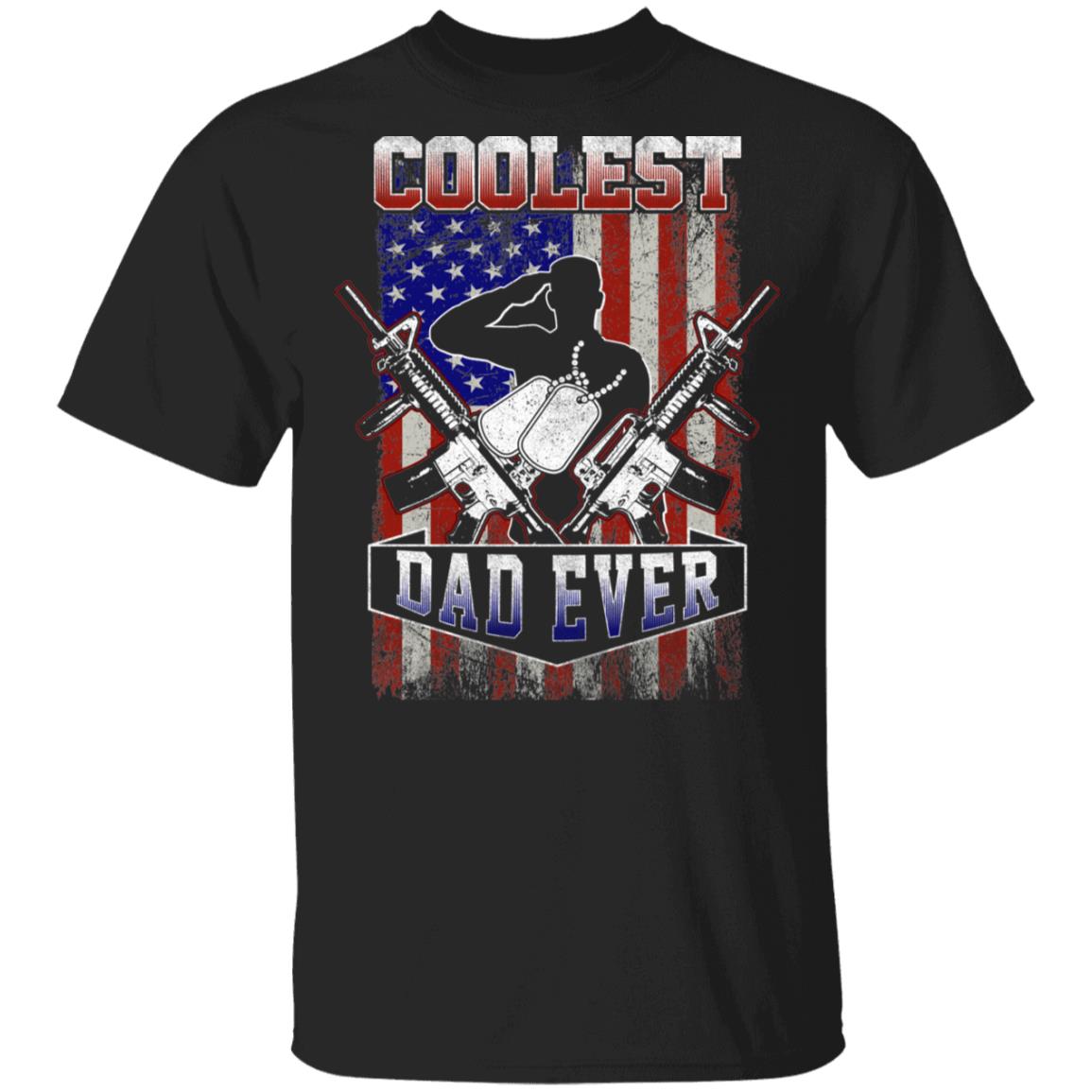 Coolest Dad Ever T-Shirt - Fathers Day Shirt - Fathers Day Shirt For Dad, Black, Unisex T-Shirt