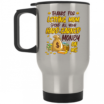 14 oz. Silver Travel Mug