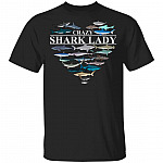 Crazy Shark Lady Lover T-Shirt, Black, Unisex T-Shirt Crazy Shark Lady Lover T-Shirt, Black, Unisex T-Shirt