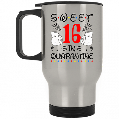 14 oz. Silver Travel Mug