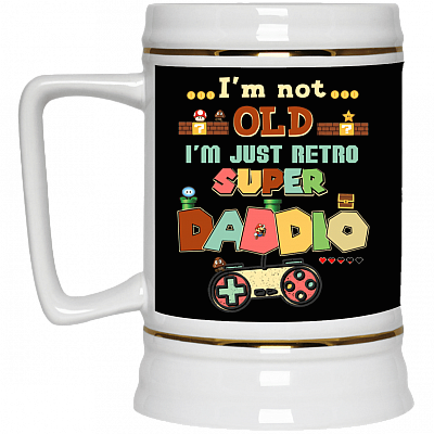 Retro Mug, Black, 22 oz. Beer Stein