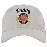 Daddy Husband Protector Hero Twill Cap – High-Profile Snapback – Funny Father's Day Drunk Beer Loving Dad Hat, White, Brushed Twill Dad Cap