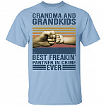 Grandma And Grandkids Best Freaking Partner In Crime Ever T-Shirt - Funny Nana Shirt, Light Blue, Unisex T-Shirt Grandma And Grandkids Best Freaking Partner In Crime Ever T-Shirt - Funny Nana Shirt, Light Blue, Unisex T-Shirt