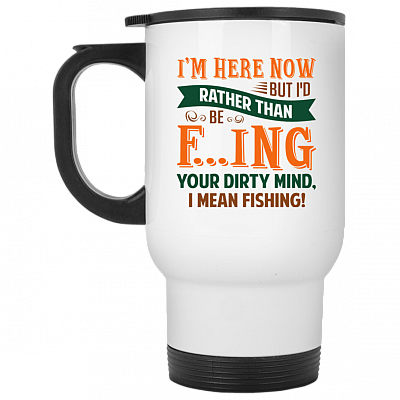 14 oz. White Travel Mug