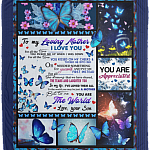 To My Loving Mother I Love You For All The Time You Picked Me Up From Son Fleece - Premium Sherpa Blanket, White, Cozy Plush Fleece Blanket - 50x60