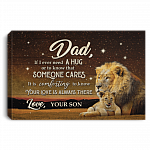 If I Ever Need A Hug Gift For Dad From Son Gallery Wrapped Framed Canvas Prints - Home Decor Wall Art, White, 0.75'' Framed Canvas