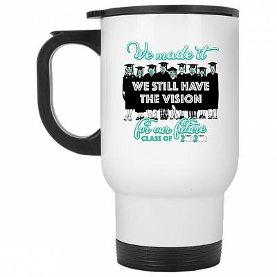 14 oz. White Travel Mug