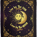 Live By The Sun Love By The Moon Fleece Blanket - Premium Sherpa Blanket - Woven Blanket, White, Cozy Plush Fleece Blanket - 50x60