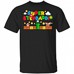 Super Step Daddio T-Shirt - Video Game shirts, Black, Unisex T-Shirt