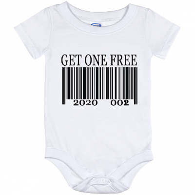 Funny Twin Onesies 2020 Buy One Get One Free Barcode Baby Onesie - Baby Infant Bodysuit, White, Baby Onesie - 12 Month