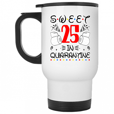 14 oz. White Travel Mug