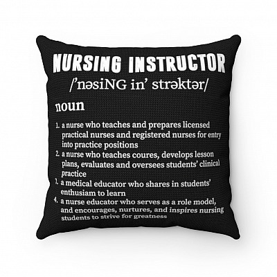 Nurse Instructor Throw Pillow - Decorative Pillow - Indoor Outdoor Cushion - Sofa Home Decor