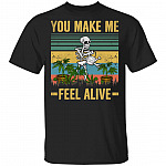 Skeleton You Make Me Feel Alive Shirt - Funny Skull Plant Addiction Nerd Skeleton Tree T-Shirt, Black, Unisex T-Shirt Skeleton You Make Me Feel Alive Shirt - Funny Skull Plant Addiction Nerd Skeleton Tree T-Shirt, Black, Unisex T-Shirt
