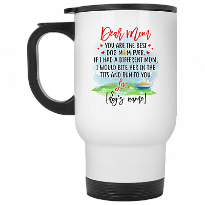 14 oz. White Travel Mug