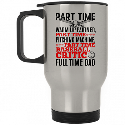 14 oz. Silver Travel Mug