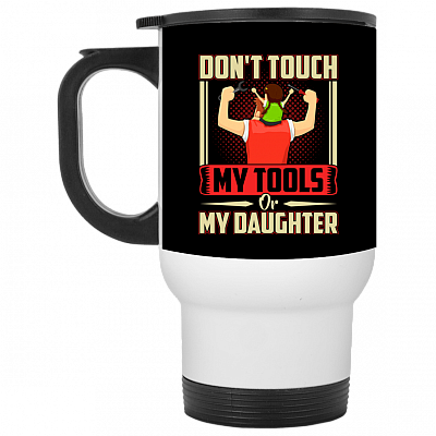 14 oz. White Travel Mug