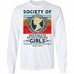 Society of Obstinate Headstrong Girls Displeasing People Since 1813 Vintage Retro Hoodie - Sweatshirt, White, Long Sleeve