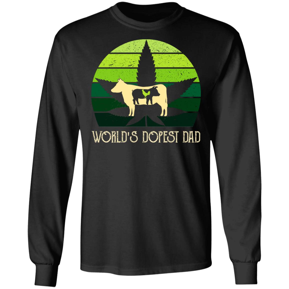 World's Dopest Dad Vintage Weed Retro Hoodie Sweatshirt - Funny Father's Day I'd Smoke That BBQ Saying Shirt, Black, Long Sleeve World's Dopest Dad Vintage Weed Retro Hoodie Sweatshirt - Funny Father's Day I'd Smoke That BBQ Saying Shirt, Black, Long Sleeve