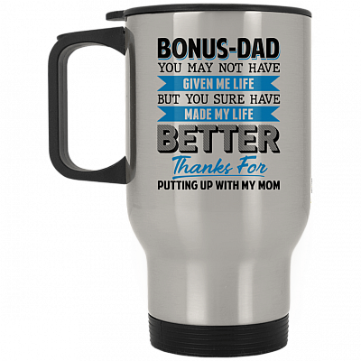 14 oz. Silver Travel Mug