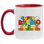 Super Daddio Accent Mug - Game Mugs, White/Red, 11 oz. Accent Mug
