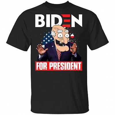 Joe Biden For President Funny Caricature T-Shirt - Funny Joe Biden Shirt, Black, Unisex T-Shirt