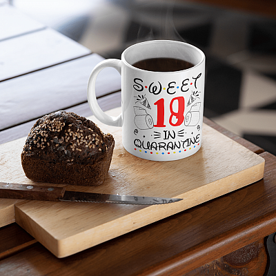 Alternative view of Sweet 18 In Quarantine Happy 18th Birthday 2020 Gifts Ceramic Coffee Mug - Water Bottle - Color Changing Mug