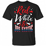 Red White and Joe Exotic 4th of July Shirt- 4th Of July Outfit, Black, Unisex T-Shirt