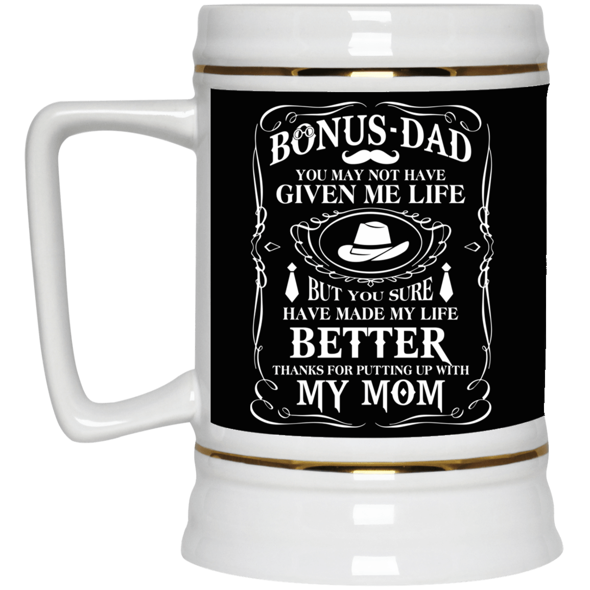 Bonus Mug, Black, 22 oz. Beer Stein