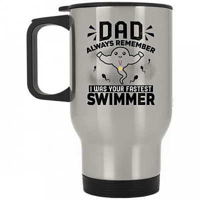 14 oz. Silver Travel Mug