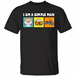 I Am A Simple Man Boobs Beer And Motorcycle Funny T-Shirt, Black, Unisex T-Shirt