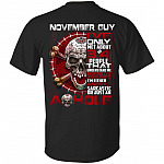 November Guy I've Only Met About 3 or 4 People - I'm Just an Ashole Print on Back Only - Plain Front T-Shirt, Black, Unisex T-Shirt