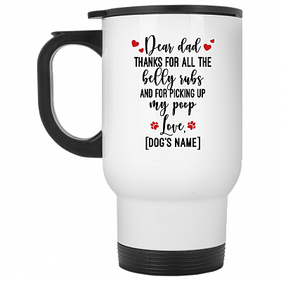 14 oz. White Travel Mug