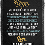 Personalized Papa We Hugged This Blanket Fleece Blanket - Mink Sherpa Blanket - Woven Blanket, White, Cozy Plush Fleece Blanket - 50x60 Personalized Papa We Hugged This Blanket Fleece Blanket - Mink Sherpa Blanket - Woven Blanket, White, Cozy Plush Fleece Blanket - 50x60