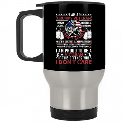 14 oz. Silver Travel Mug