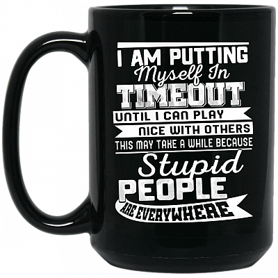 15 oz. Black Mug