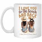 Personalized I Love You to the Beach and Back-Personalized Best Friend Gifts Coffee Mug-Beer Stein-Water Bottle, White, 11 oz. White Mug Personalized I Love You to the Beach and Back-Personalized Best Friend Gifts Coffee Mug-Beer Stein-Water Bottle, White, 11 oz. White Mug