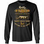 Reality of Parenting Somewhere Between Sweet Child Hoodie - Sweatshirt - Long Sleeve Shirt, Black, Long Sleeve