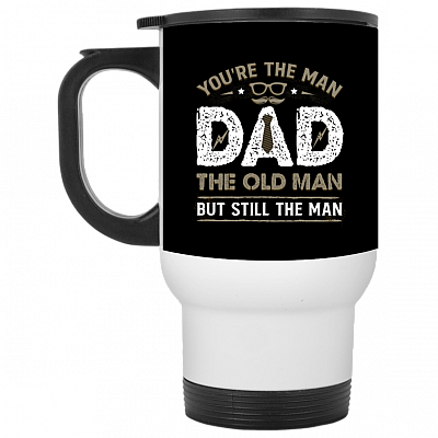 14 oz. White Travel Mug