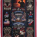 I Say Happy 4th Of July Gob Bless America Fleece Blanket - Premium Sherpa Blanket - Woven Blanket, White, Cozy Plush Fleece Blanket - 50x60 I Say Happy 4th Of July Gob Bless America Fleece Blanket - Premium Sherpa Blanket - Woven Blanket, White, Cozy Plush Fleece Blanket - 50x60