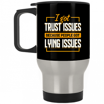 14 oz. Silver Travel Mug