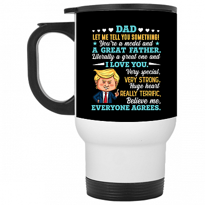 14 oz. White Travel Mug