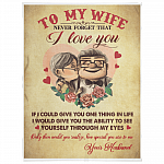 To My Wife Never Forget That I Love You Blanket - New, White, Arctic Fleece Blanket - 60x80