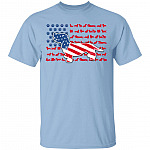 Dachshund America Flag T-Shirt - 4th July Dachshund Shirt, Light Blue, Unisex T-Shirt