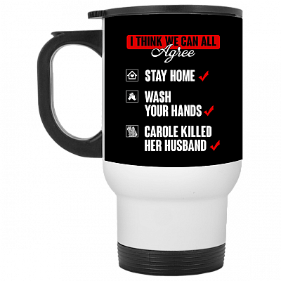 14 oz. White Travel Mug