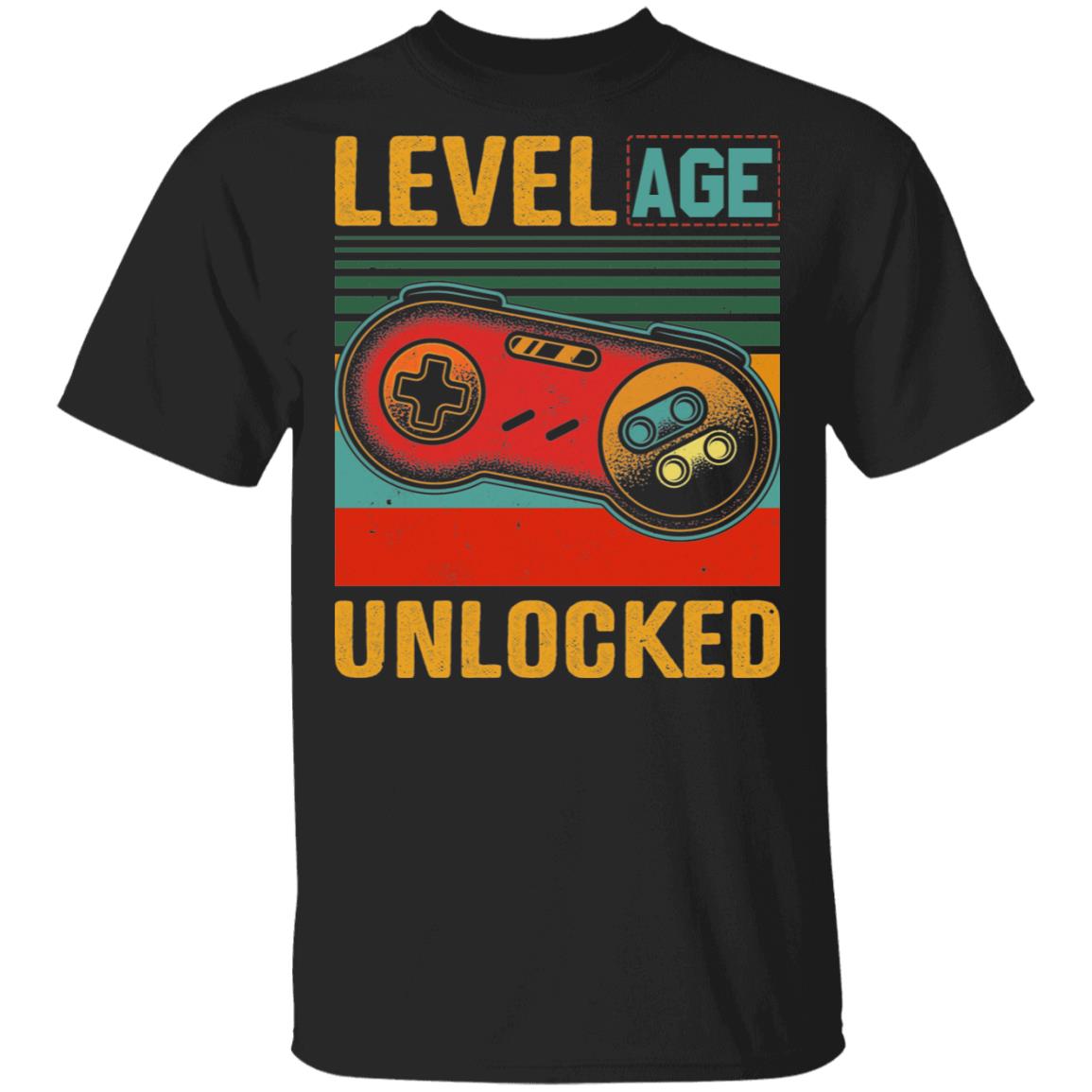 Personalized Level Age Unlocked Funny Vintage Retro Gaming T-Shirt - Youth Tee - Gaming Birthday Shirt, Black, Unisex T-Shirt Personalized Level Age Unlocked Funny Vintage Retro Gaming T-Shirt - Youth Tee - Gaming Birthday Shirt, Black, Unisex T-Shirt