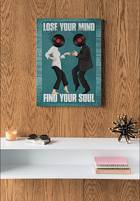 Alternative view of Pulp Fiction Lose Your Mind Find Your Soul Framed Canvas - Unframed Poster