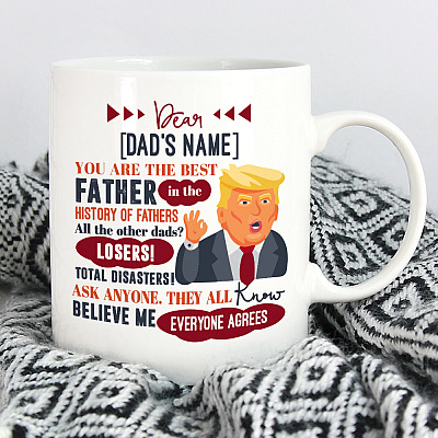 Alternative view of Personalized You Are The Best Father In The History Of Fathers Ceramic Coffee Mug - Beer Stein - Water Bottle