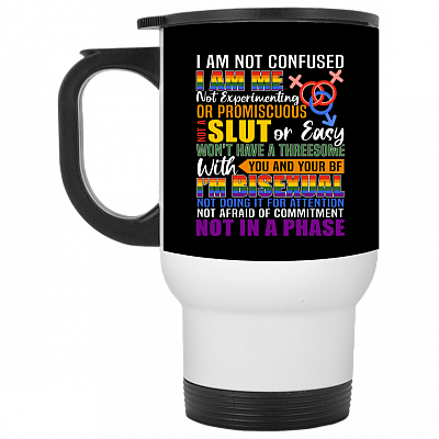 14 oz. White Travel Mug