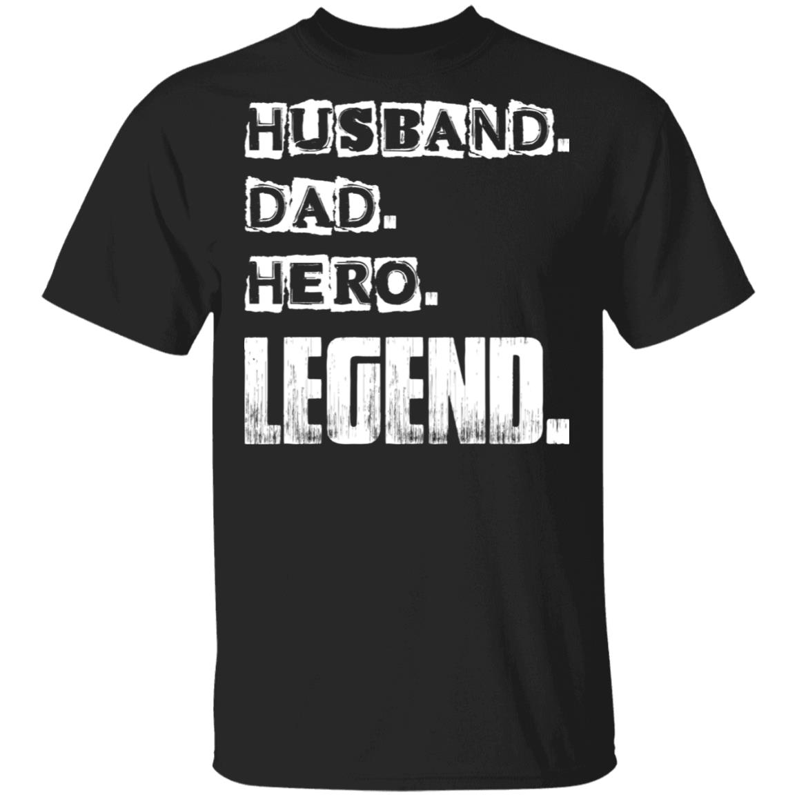 Husband Dad Hero Legend Retro Vintage T-shirt - Father's Day Gift, Black, Unisex T-Shirt